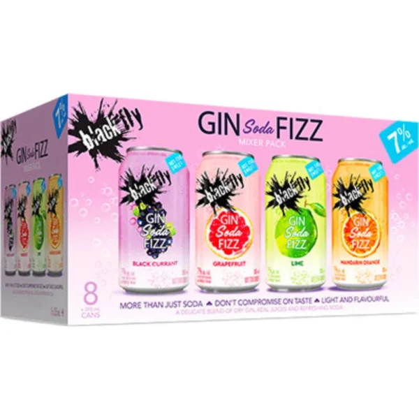 BLACK FLY GIN FIZZ MIXER- 8PC