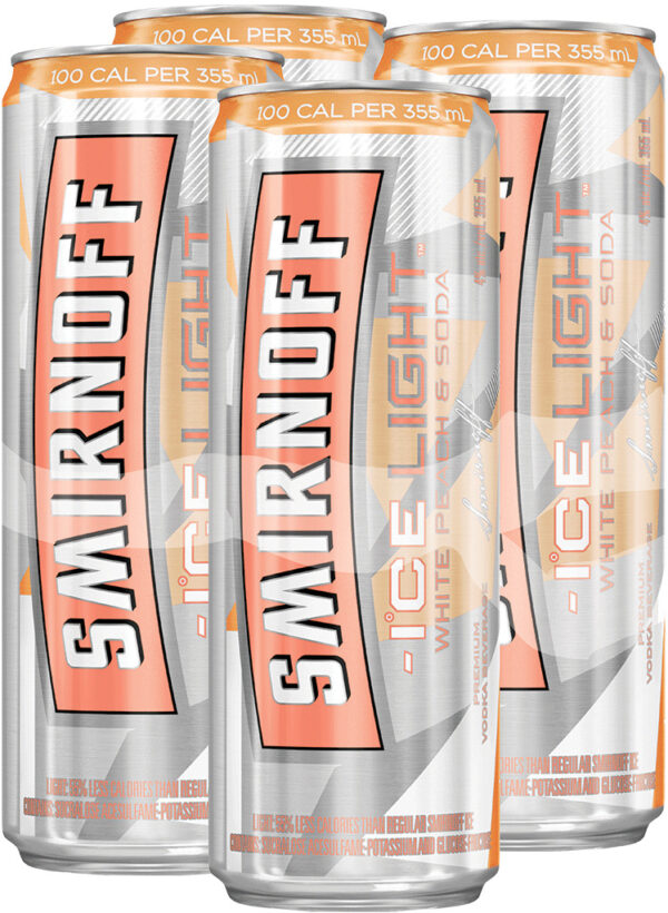 SMIRNOFF ICE LIGHT WHITE PEACH- 4PC