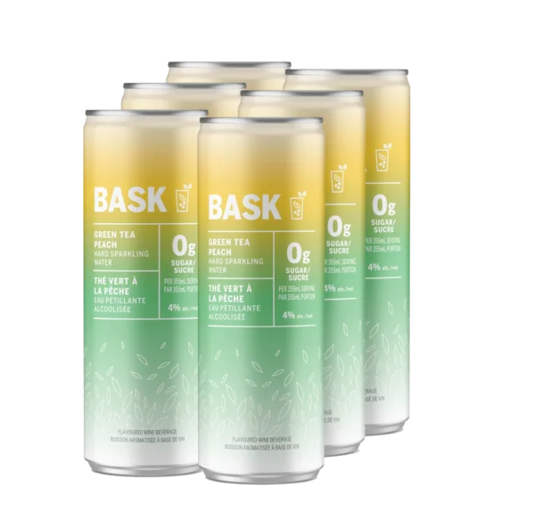 BASK GREEN TEA PEACH- 6PC
