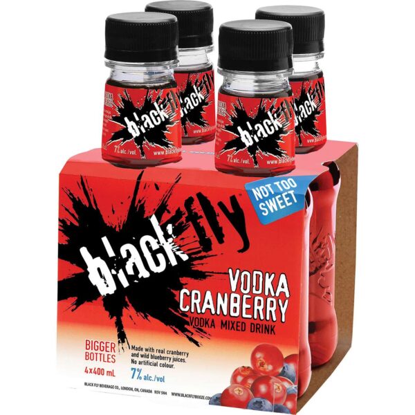 BLACK FLY VODKA CRANBERRY- 4PC