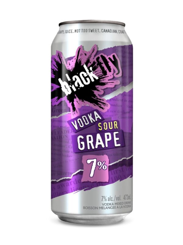 BLACK FLY VODKA GRAPE- 4PC