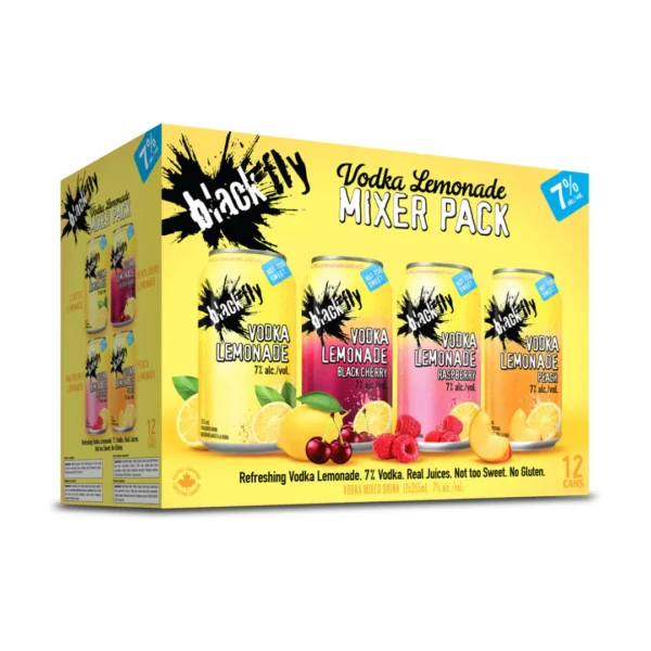 BLACK FLY VODKA LEMON- 12PC
