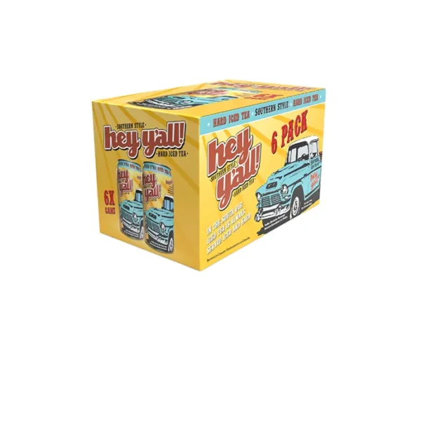HEY Y`ALL SOUTHERN HARD ICED TEA- 6PC