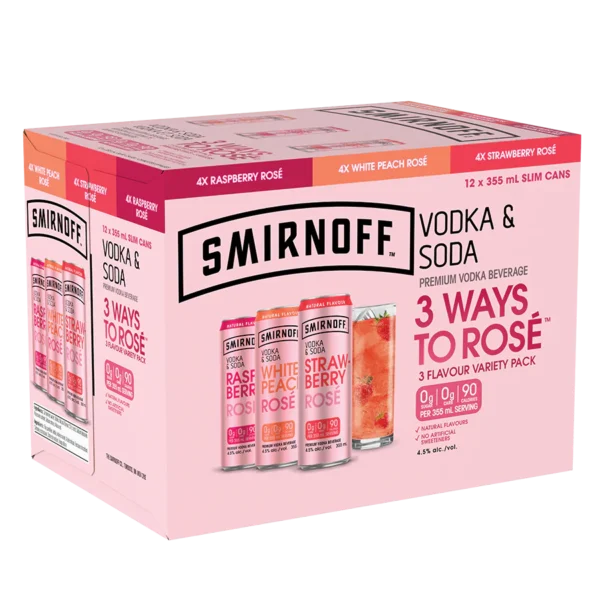 SMIRNOFF ROSE MIXER- 12PC