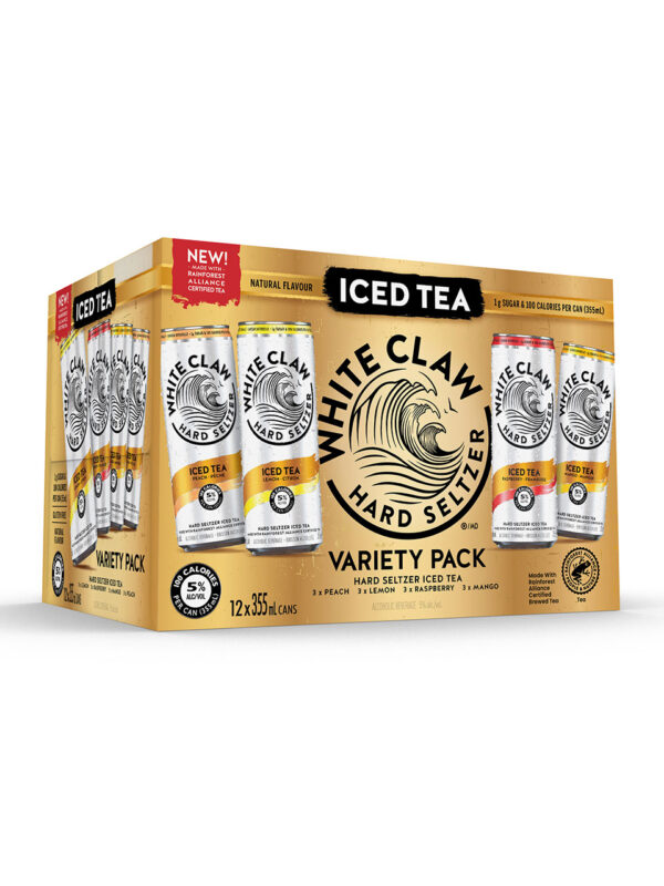 WHITE CLAW ICED TEA- 12PC