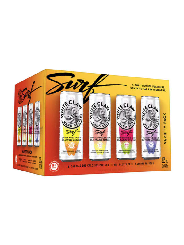 WHITE CLAW SURF VARIETY- 12PC
