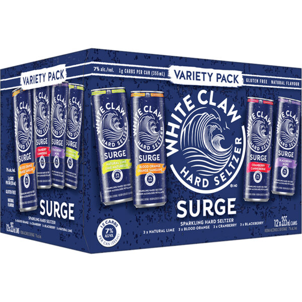 WHITE CLAW SURGE VARIETY- 12PC